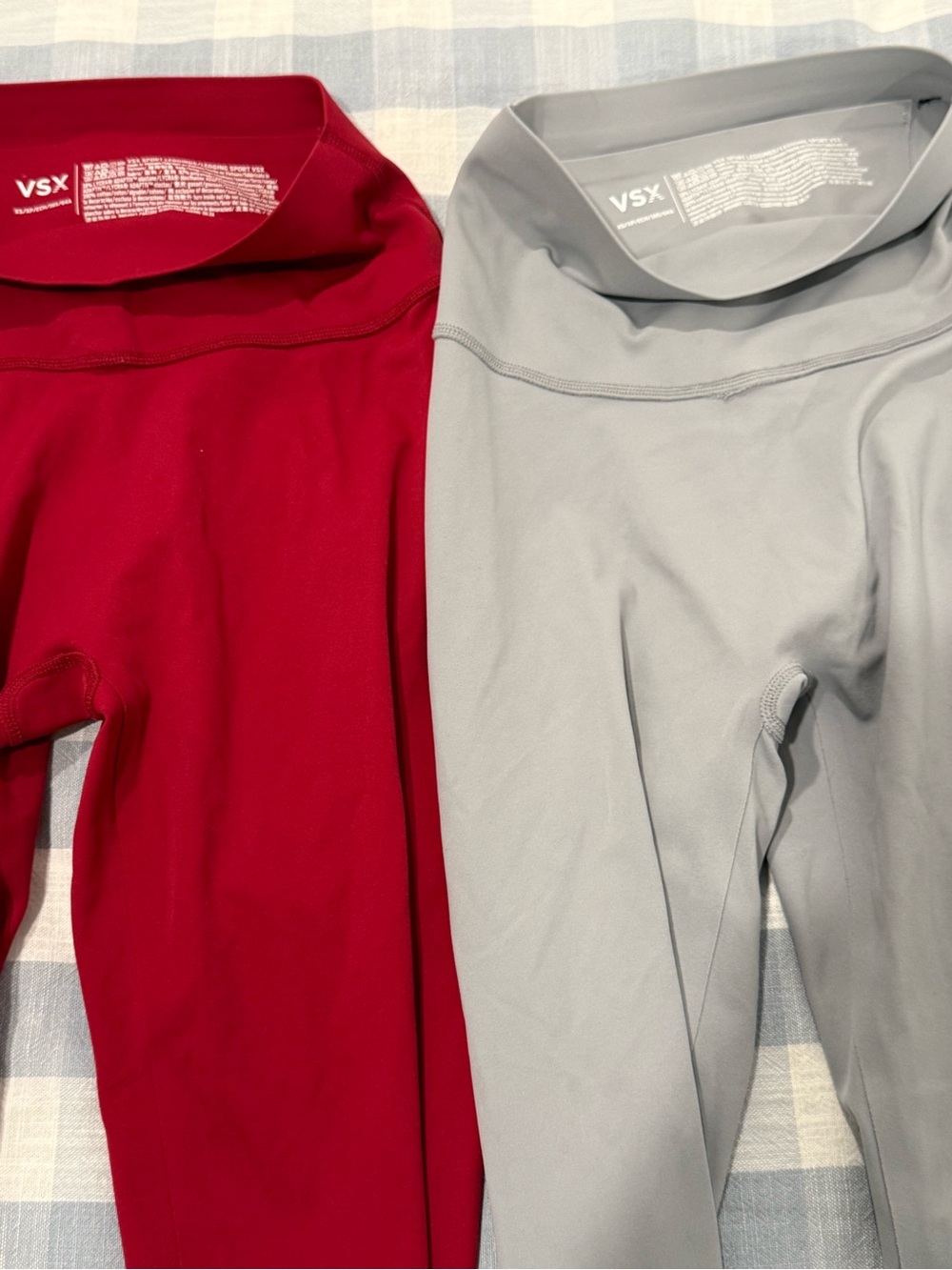 Victoria Secret "VSX" Red & Light Gray High Rise Performance Jogger Set, 2 (NEW)
